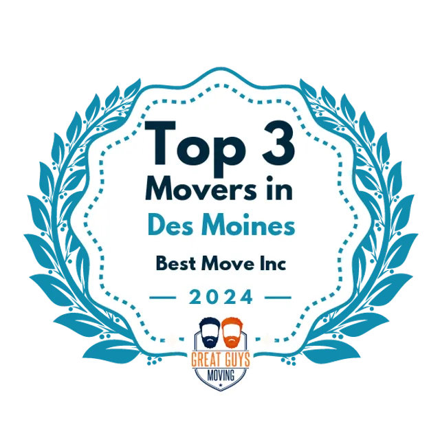 Top 3 Movers in Des Moines, IA 2024 award