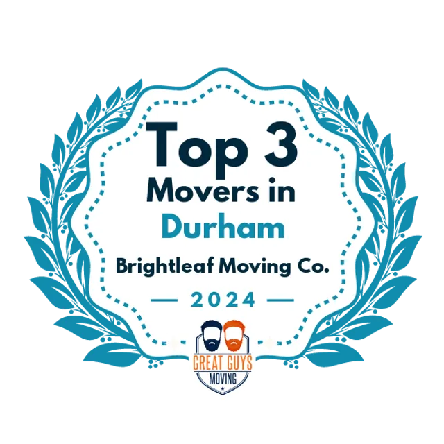 Top 3 Movers in Durham, NC 2024 award