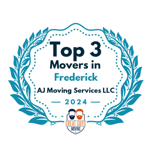 Top 3 Movers in Frederick, MD 2024 award