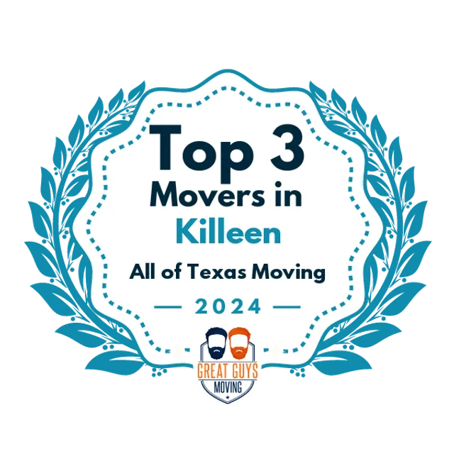 Top 3 Movers in Killeen, TX 2024 award