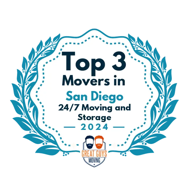 Top 3 Movers in San Diego, CA 2024 award