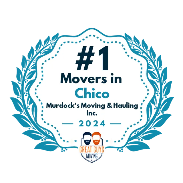 #1 Ranked Movers in Chico, CA 2024 award