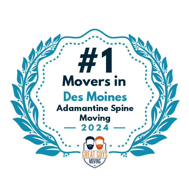 #1 Ranked Movers in Des Moines, IA 2024 award