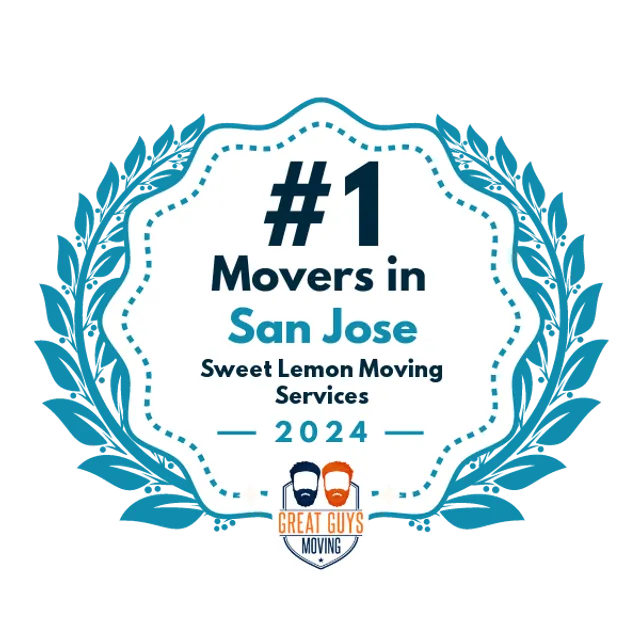 #1 Ranked Movers in San Jose, CA 2024 award