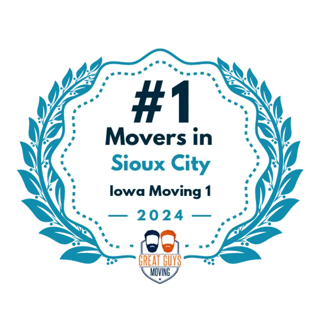 #1 Ranked Movers in Des Moines, IA 2024 award