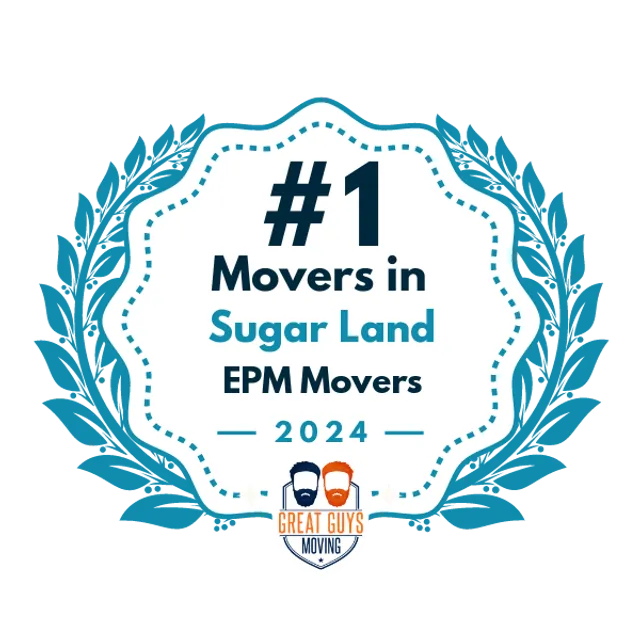 #1 Ranked Movers in Sugar Land, TX 2024 award